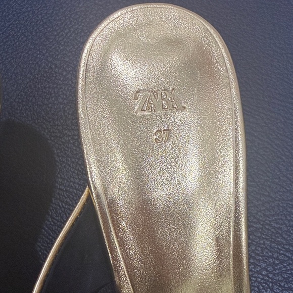 Zara Gold Women's Mules - Picture 2 of 11